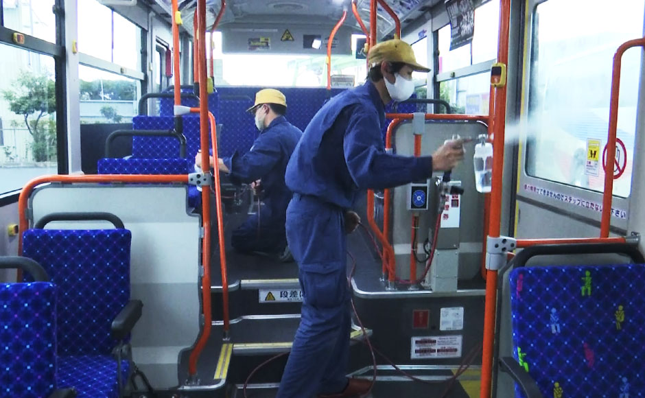 全車両に「抗菌・抗ウイルスコーティング」を施工しています。